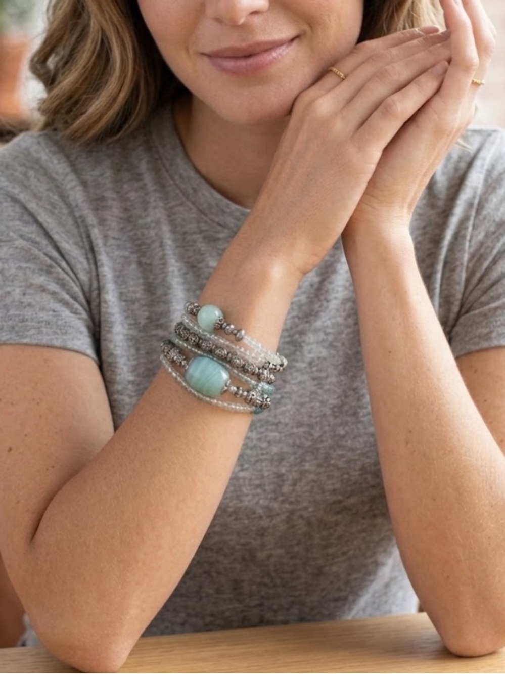 Premier Designs Teal Beaded Bracelet